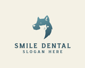 Smiling Dog Cat logo design