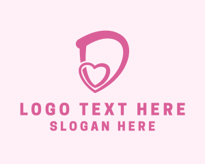 Heart - Beauty Salon Letter D logo design