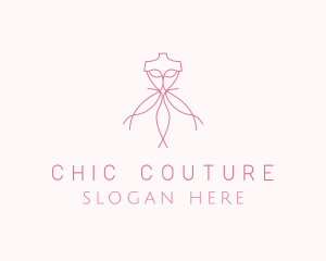 Pink Dress Tailoring  logo design