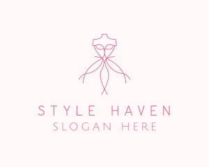 Pink Dress Tailoring  logo design