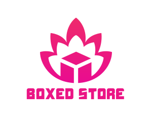 Pink Lotus Cube logo design