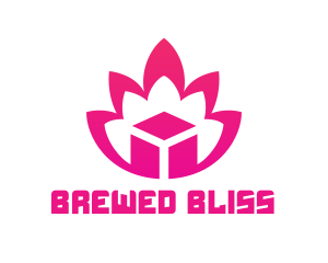 Pink Lotus Cube logo design