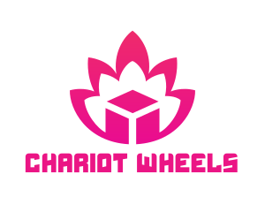 Pink Lotus Cube logo design