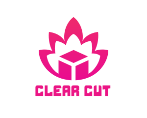 Pink Lotus Cube logo design