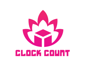 Pink Lotus Cube logo design