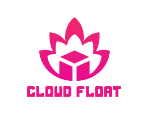 Pink Lotus Cube logo design