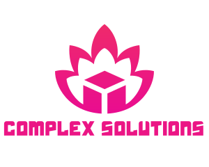 Pink Lotus Cube logo design