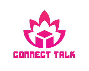 Pink Lotus Cube logo design