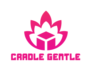 Pink Lotus Cube logo design