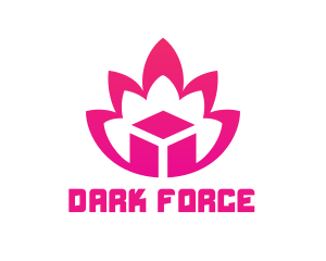 Pink Lotus Cube logo design