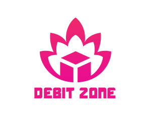 Pink Lotus Cube logo design