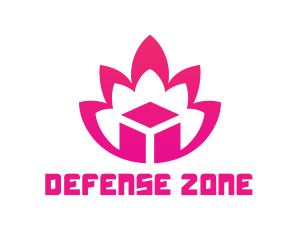 Pink Lotus Cube logo design