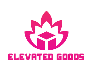 Pink Lotus Cube logo design