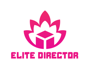 Pink Lotus Cube logo design