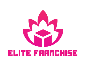 Pink Lotus Cube logo design