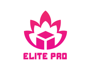 Pink Lotus Cube logo design