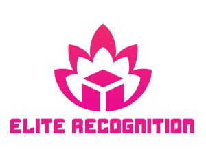 Pink Lotus Cube logo design