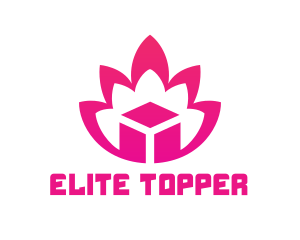 Pink Lotus Cube logo design