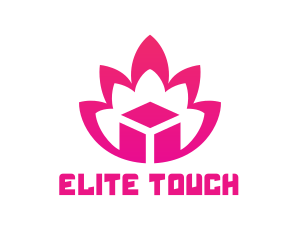 Pink Lotus Cube logo design