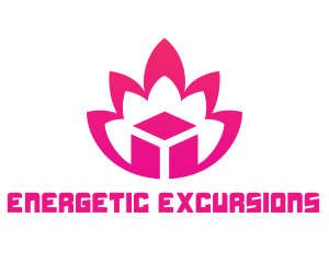 Pink Lotus Cube logo design