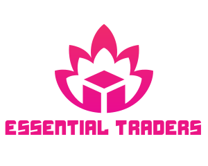 Pink Lotus Cube logo design