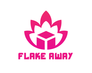 Pink Lotus Cube logo design