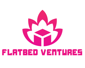 Pink Lotus Cube logo design