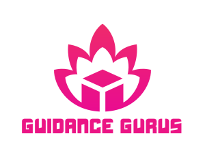 Pink Lotus Cube logo design