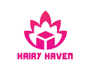 Pink Lotus Cube logo design