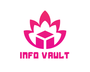 Pink Lotus Cube logo design