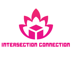 Pink Lotus Cube logo design