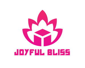 Pink Lotus Cube logo design