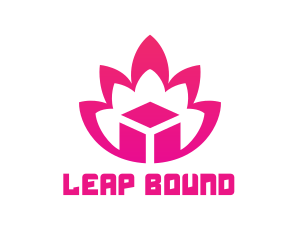 Pink Lotus Cube logo design