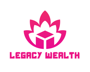 Pink Lotus Cube logo design