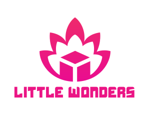 Pink Lotus Cube logo design