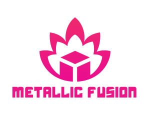 Pink Lotus Cube logo design