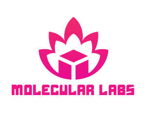 Pink Lotus Cube logo design