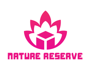 Pink Lotus Cube logo design