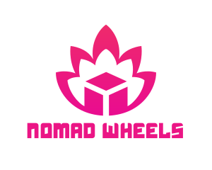 Pink Lotus Cube logo design