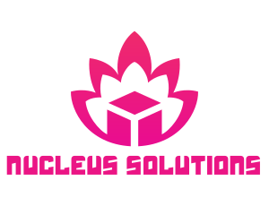 Pink Lotus Cube logo design