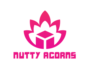 Pink Lotus Cube logo design