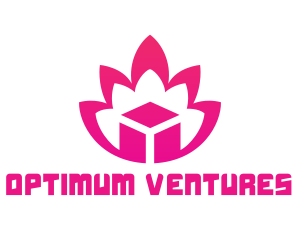 Pink Lotus Cube logo design