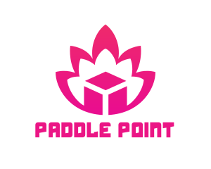 Pink Lotus Cube logo design