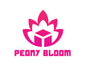 Pink Lotus Cube logo design