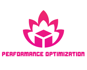 Pink Lotus Cube logo design