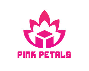 Pink Lotus Cube logo design