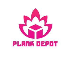 Pink Lotus Cube logo design