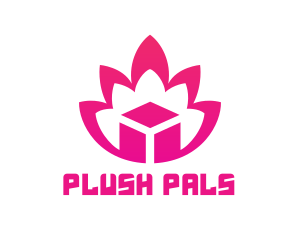 Pink Lotus Cube logo design