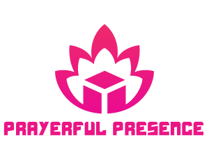 Pink Lotus Cube logo design