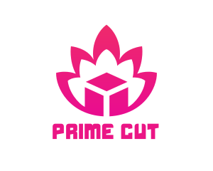 Pink Lotus Cube logo design